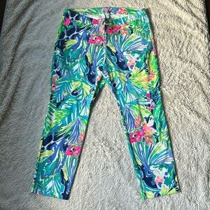 Lilly Pulitzer Multicolor Tropical Print Pants